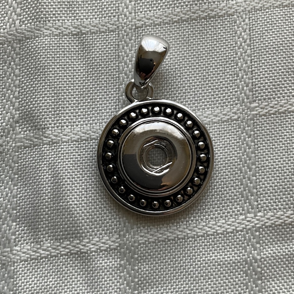 Silver Pendant with Black Accents